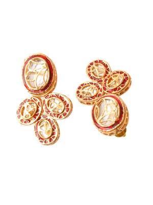 Thewa kundan meena jewellery set 5