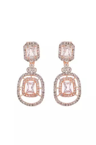 Rose gold american diamond jewellery set