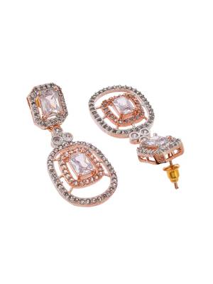 Rose gold american diamond jewellery set 5