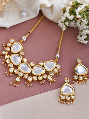 Pearl kundan jewellery set 1