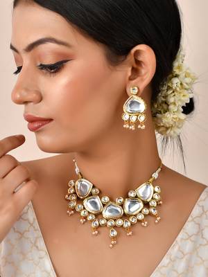 Pearl kundan jewellery set 2