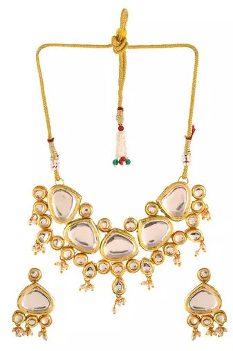 Pearl kundan jewellery set