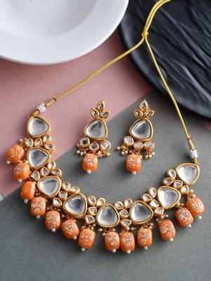 Kundan polki rajasthani jewellery set 1