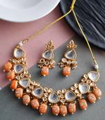 Kundan polki rajasthani jewellery set