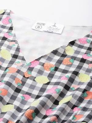 Aarika womens multi colour cotton blend printed middi 2