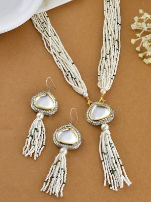 Kundan long layered jewellery set 1