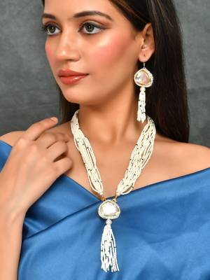 Kundan long layered jewellery set 2