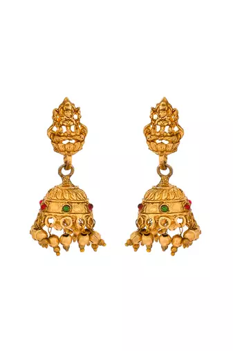 Gold plated heavy long temple jewellery set