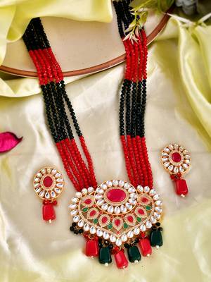 Ethnic multi layered kundan jewellery set 1