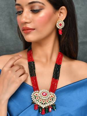 Ethnic multi layered kundan jewellery set 2