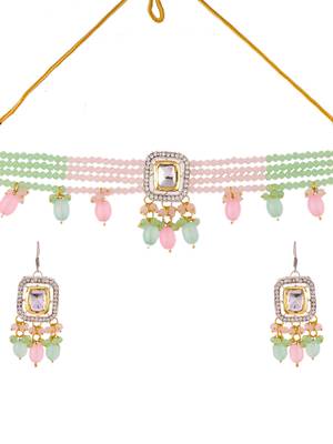 Kundan choker jewellery set 4