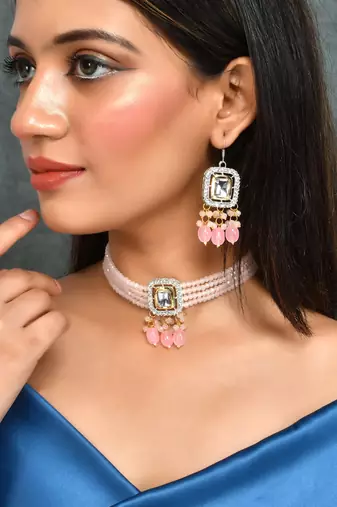 Kundan layered choker jewellery set