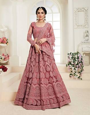 Wedding Wear Heavy Designer Embroidered Lehenga Choli 1