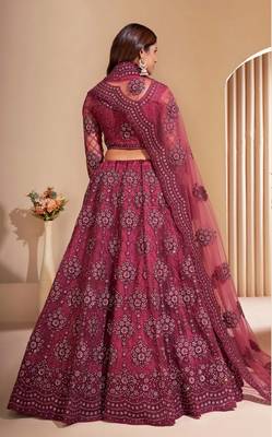 Wedding Wear Heavy Designer Embroidered Lehenga Choli 2