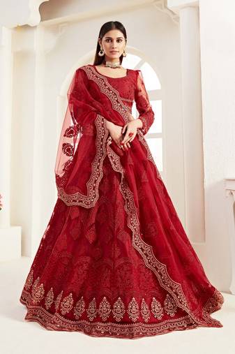 Wedding Wear Heavy Designer Embroidered Lehenga Choli