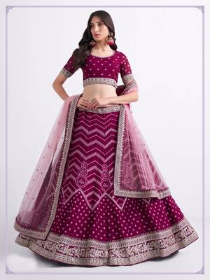 Wedding Wear Heavy Designer Embroidered Lehenga Choli 1