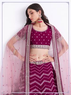 Wedding Wear Heavy Designer Embroidered Lehenga Choli 2
