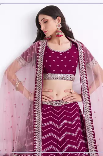 Wedding Wear Heavy Designer Embroidered Lehenga Choli
