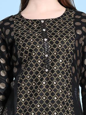 Modestouze Attires Women's Gold And Pigment Printed Cotton Kurta And Pant Set (Rani) (MAK29BUTTI) 4