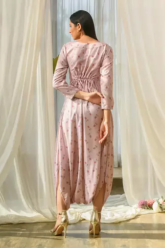 Rosey pink dhoti jumpsuit