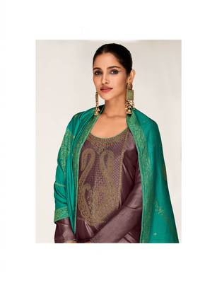 Mauve & Premium_Silk Designer Heavy Traditional Wear Salwar Suit 2