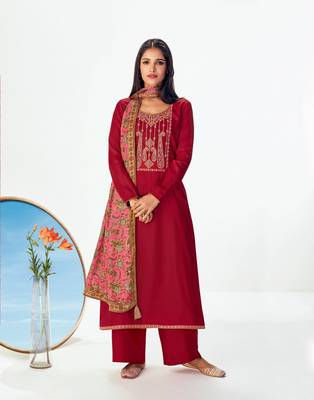 Pink & Premium_Silk Designer Heavy Traditional Wear Salwar Suit 1