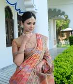 Pure Organza Saree with 7-Color Yarn & Zari Weaving: A Luxurious Blend of Tradition & Elegance