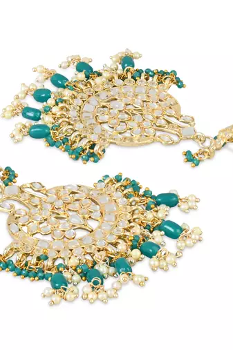 Traditional Handcrafted Pearl Kundan Beaded Earrings for Women/Girls 