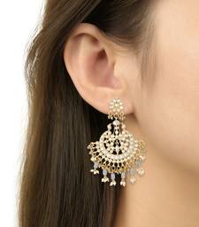 Traditional Handcrafted Pearl Kundan Beaded Earrings for Women/Girls 