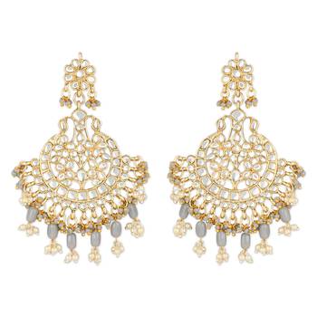 Traditional Handcrafted Pearl Kundan Beaded Earrings for Women/Girls  2