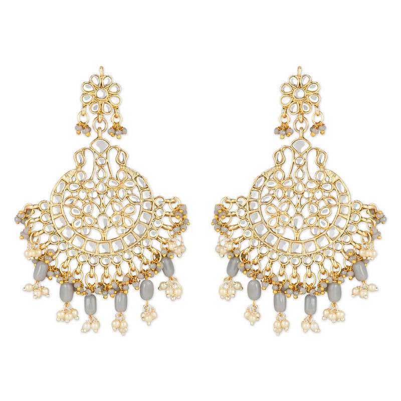 Traditional Handcrafted Pearl Kundan Beaded Earrings for Women/Girls 