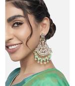 Traditional Handcrafted Pearl Kundan Beaded Earrings for Women/Girls 
