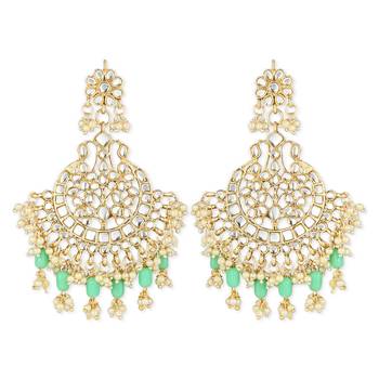 Traditional Handcrafted Pearl Kundan Beaded Earrings for Women/Girls  2