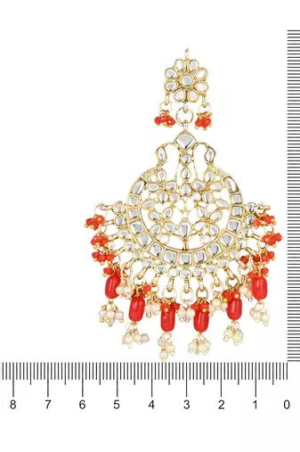 Traditional Handcrafted Pearl Kundan Beaded Earrings for Women/Girls 
