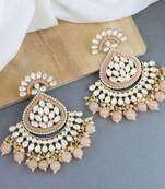 Traditional Handcrafted Kundan Earrings Adorned with Pearls for Women and Girls 