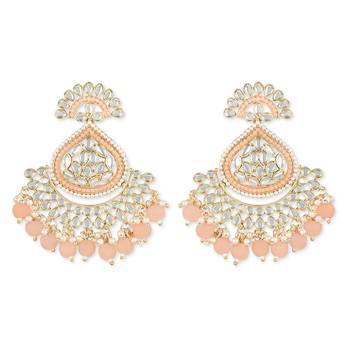 Traditional Handcrafted Kundan Earrings Adorned with Pearls for Women and Girls  2
