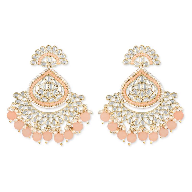 Traditional Handcrafted Kundan Earrings Adorned with Pearls for Women and Girls 