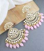 Traditional Handcrafted Pearl Kundan Beaded Earrings for Women/Girls 