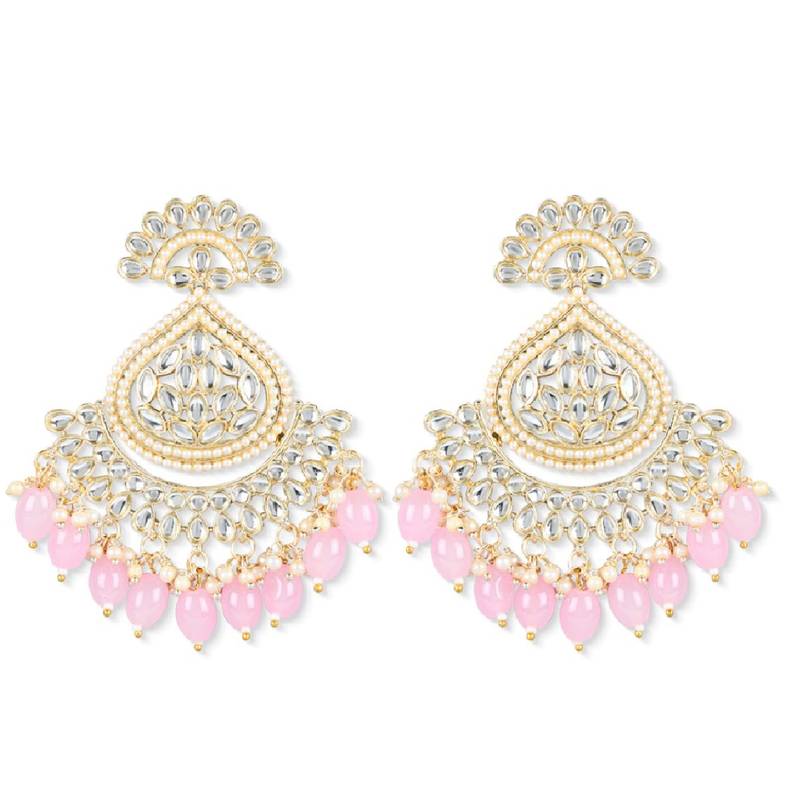 Traditional Handcrafted Pearl Kundan Beaded Earrings for Women/Girls 