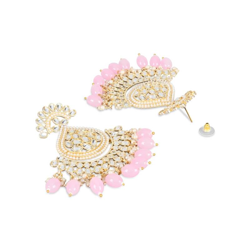 Traditional Handcrafted Pearl Kundan Beaded Earrings for Women/Girls 