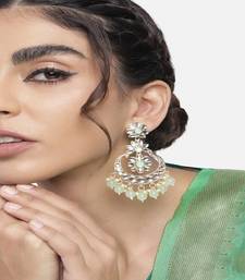 Traditional Handcrafted Kundan Earrings Adorned with Pearls for Women and Girls 