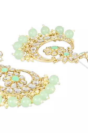 Traditional Handcrafted Kundan Earrings Adorned with Pearls for Women and Girls 