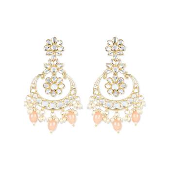 Traditional Handcrafted Pearl Kundan Beaded Earrings for Women/Girls  2