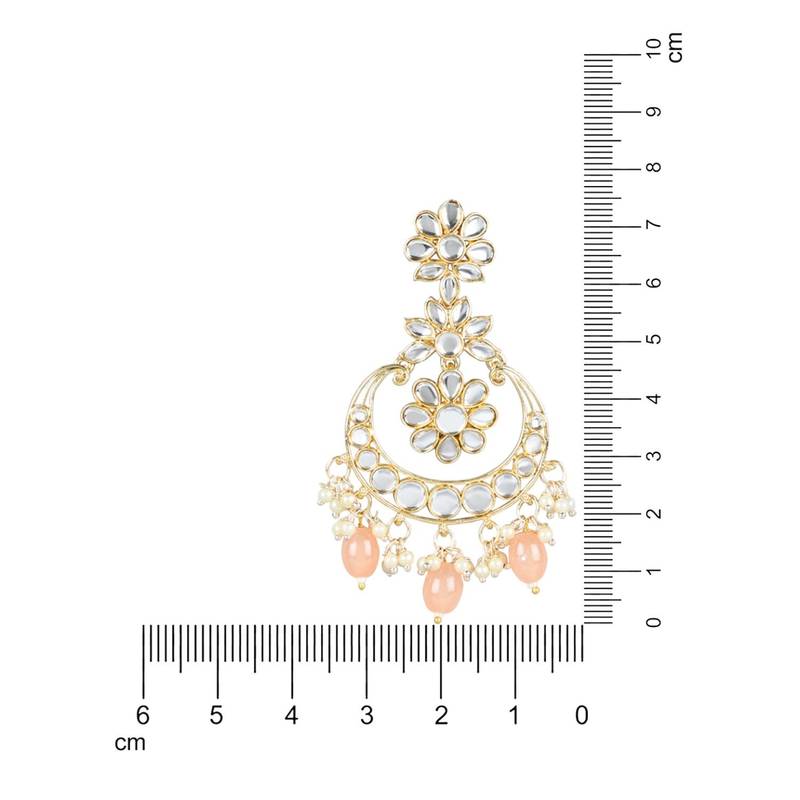 Traditional Handcrafted Pearl Kundan Beaded Earrings for Women/Girls 