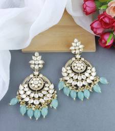 Traditional Handcrafted Pearl Kundan Beaded Earrings for Women/Girls 
