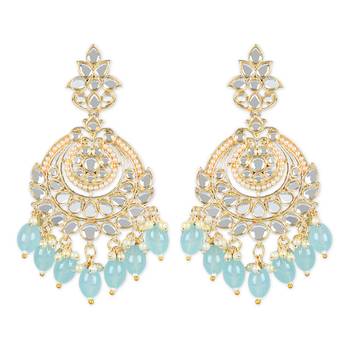 Traditional Handcrafted Pearl Kundan Beaded Earrings for Women/Girls  2