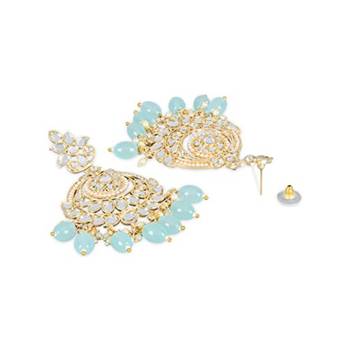 Traditional Handcrafted Pearl Kundan Beaded Earrings for Women/Girls  3