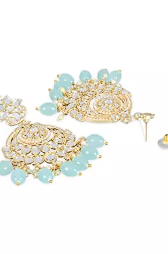 Traditional Handcrafted Pearl Kundan Beaded Earrings for Women/Girls 