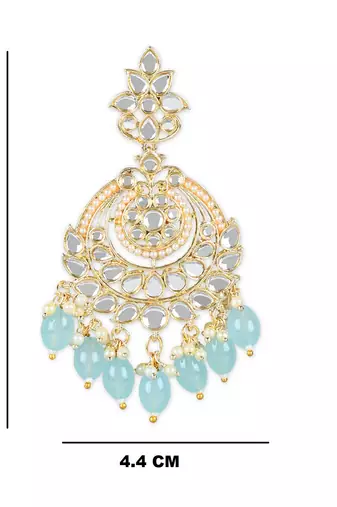 Traditional Handcrafted Pearl Kundan Beaded Earrings for Women/Girls 
