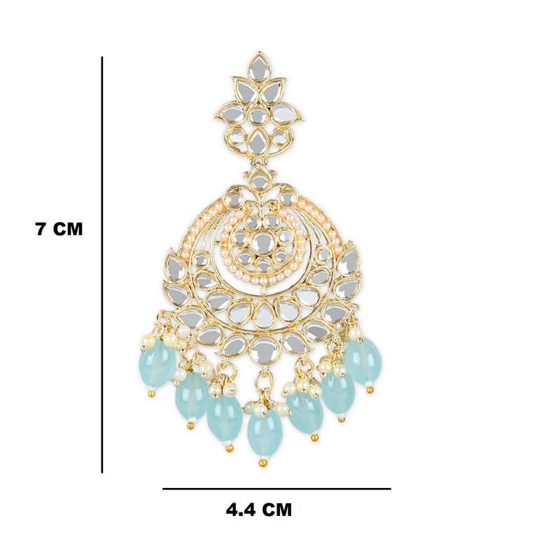 Traditional Handcrafted Pearl Kundan Beaded Earrings for Women/Girls 